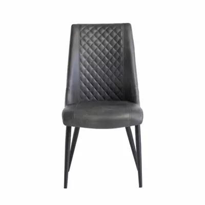 Jewel Dining Chair - Grey PU Leather